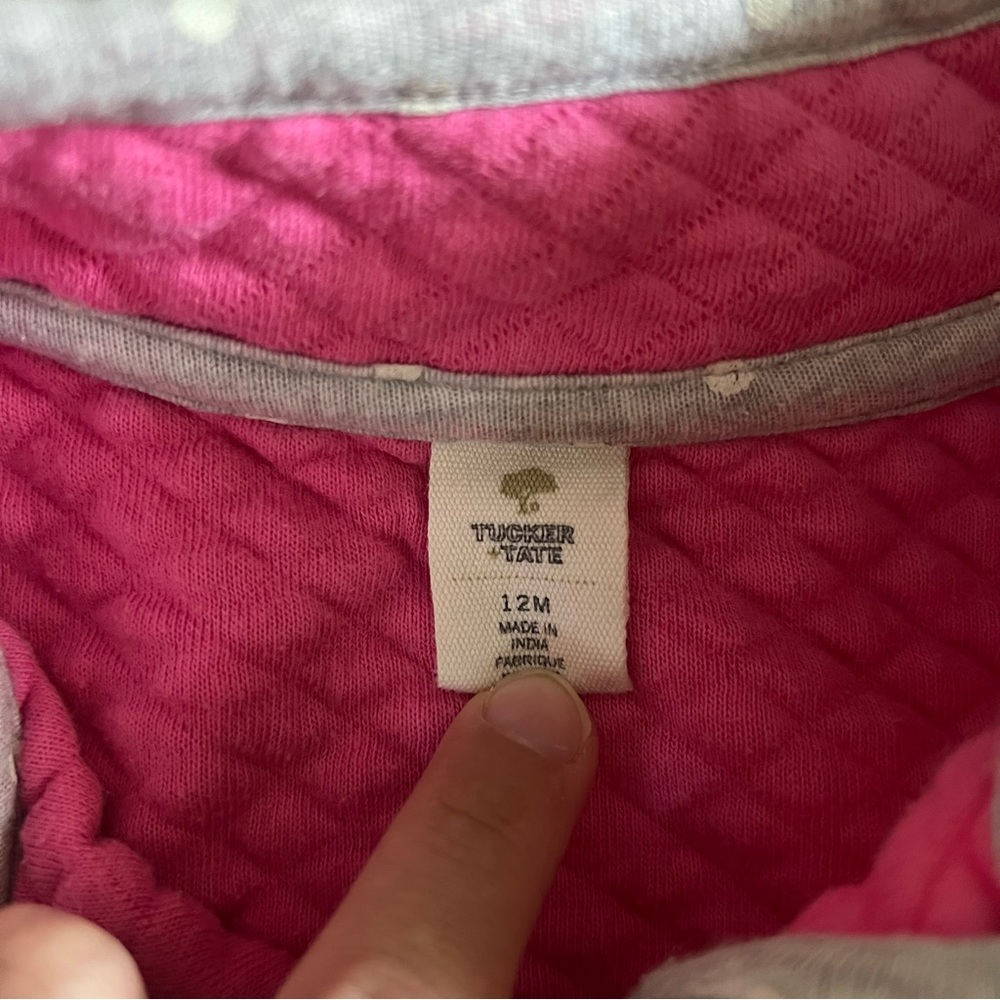 Baby Girl Quilted Vest Set - 12M - Lot of 2 Hooded & Sleeveless Zip Vests - Picture 7 of 7